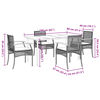 vidaXL 5 Piece Garden Dining Set with Cushions Beige Poly Rattan