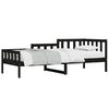 vidaXL Day Bed without Mattress Black 90x190 cm Single Solid Wood Pine