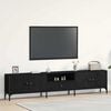 vidaXL TV Cabinet Black oak 200 x 25 x 44 cm Engineered wood