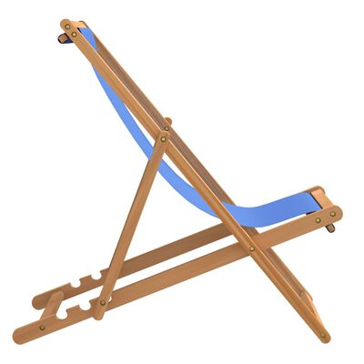 vidaXL Deck Chair Teak 56x105x96 cm Blue