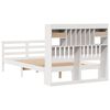 vidaXL Bookcase Bed without Mattress White 135x190 cm Doouble Solid Wood Pine