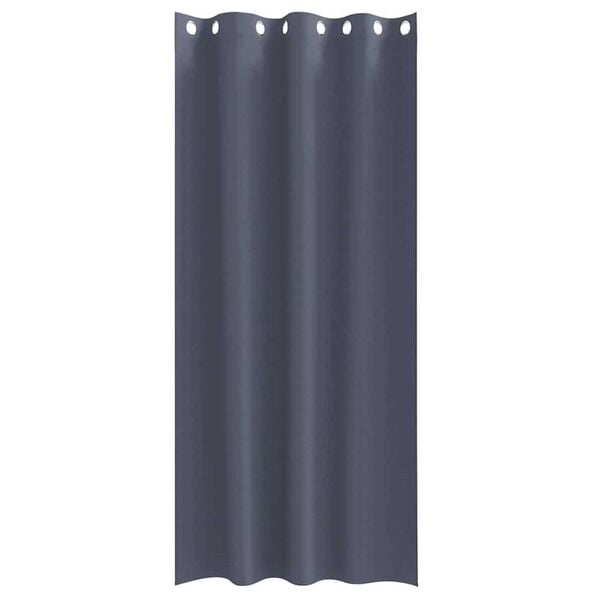 vidaXL Blackout Curtains with Rings 2 pcs Anthracite 260 x 140 cm