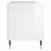 vidaXL Record Cabinet High Gloss White 74.5x38x48 cm Engineered Wood