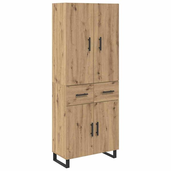 vidaXL Highboard with Drawer 2 pcs Artisan Oak 69.5 x 34 x 180 cm
