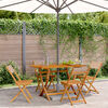 vidaXL Folding Garden Chairs 4 pcs Taupe Fabric and Solid Wood