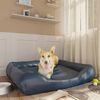 vidaXL Dog Bed Dark Blue 105x80x25 cm Faux Leather