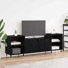 vidaXL TV Cabinet Black Oak 160 x 35 x 55 cm Engineered Wood