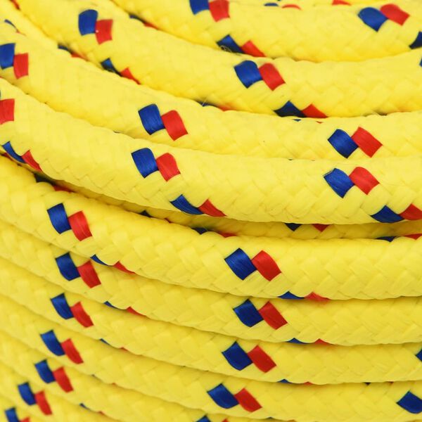 vidaXL Boat Rope Yellow 12 mm 250 m Polypropylene