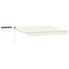 vidaXL Electric Retractable Awning Cream and White 2.5 x 2 m