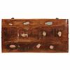 vidaXL Storage Box with Storage with Lock Brown Solid Mango Wood