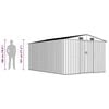 vidaXL Garden Shed 257x392x181 cm Metal Green