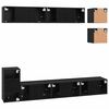 vidaXL TV Cabinet Set Wall-mounted 8 pcs Black Oak Engineered Wood