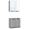 vidaXL 2 Piece Bathroom Cabinet Set Grey Sonoma Engineered Wood