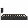 vidaXL Storage Bed with Headboard Black 140 x 190 cm Engineered Wood