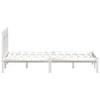 vidaXL Bed Frame without Mattress White King Size Solid Wood