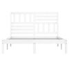 vidaXL Bed Frame without Mattress White Solid Wood Pine 120x200 cm