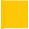 vidaXL Balcony Screen Yellow 110 x 500 cm Oxford Fabric