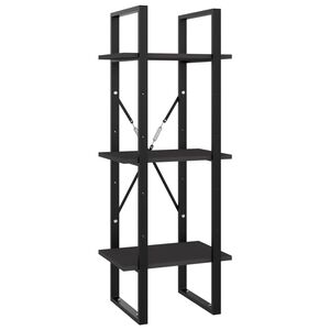 vidaXL 3-Tier Book Cabinet Grey 40x30x105 cm Engineered Wood