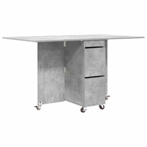 vidaXL Dinning Table 140 x 80 x 77 cm Engineered Wood Concrete Grey