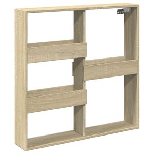 vidaXL Wall Cabinet Sonoma Oak 80x15x80 cm Engineered Wood