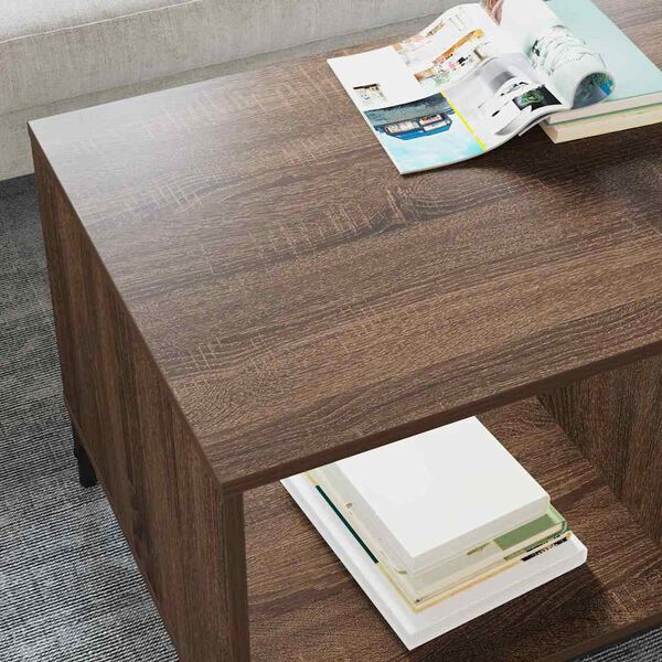 vidaXL Coffee Table Brown oak 90 x 49 x 46 cm Engineered wood