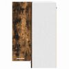 vidaXL Hanging Cabinet Smoked Oak and White 57 x 57 x 80 cm