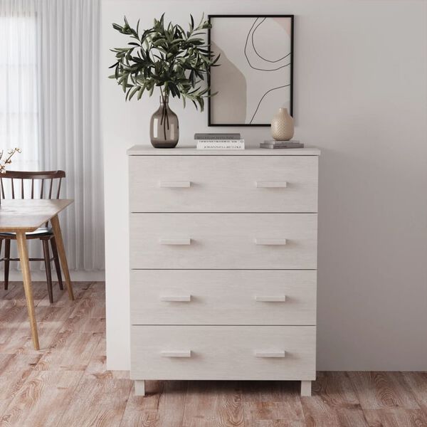 vidaXL Sideboard HAMAR White 79x40x103.5 cm Solid Wood Pine