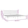 vidaXL Metal Bed Frame without Mattress with Headboard White 200x200cm