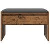 vidaXL Hall Bench with Cushion Old Wood 63 x 38 x 40 cm