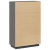 vidaXL Highboard Grey 74x35x117 cm Solid Wood Pine