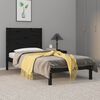 vidaXL Bed Frame without Mattress Black 100x200 cm Solid Wood Pine
