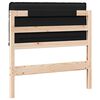 vidaXL Upholstered Headboard Natural and Black 75 cm Solid Pine Wood