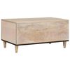 vidaXL Coffee Table with Shelf Beige 80 x 50 x 40 cm Solid Acacia wood