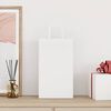 vidaXL Paper Bags 50 pcs with Handles White 21x11x36 cm