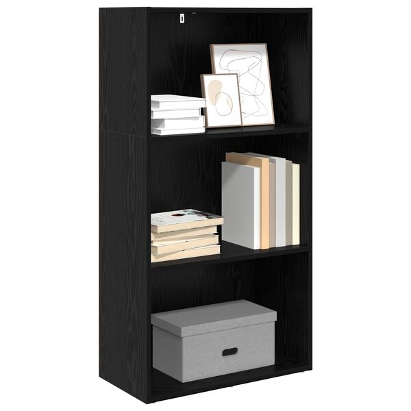 vidaXL Bookshelf Black Oak 60 x 30 x 114 cm Engineered Wood