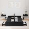 vidaXL Storage Bed Frame Black Oak 120 x 200 cm Engineered Wood