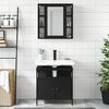 vidaXL 2 Piece Bathroom Furniture Set Black Engineered Wood