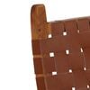 vidaXL Folding Relaxing Chair Brown Real Leather