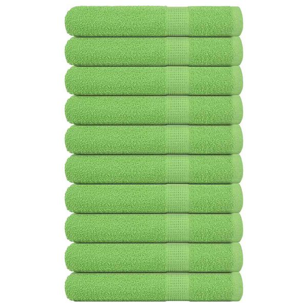 vidaXL Sauna Towels "FROGN" 10 pcs Apple Green 80x200 cm 360 gsm