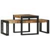 vidaXL Coffee Table 2 pcs Brown 48 x 40 x 40 cm Solid mango wood