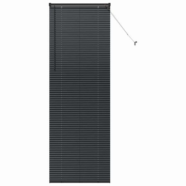 vidaXL Venetian Blinds Height Adjustable Black 220 x 70 cm Aluminium