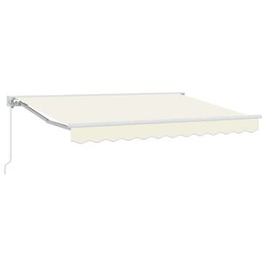 vidaXL Retractable Awning Cream 250 x 200 cm Aluminium and Fabric