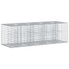 vidaXL Gabion Raised Bed Silver 180 x 60 x 55 cm Galvanised Steel