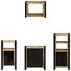 vidaXL Bathroom Furniture Set 4 pcs Brown and Black Solid Mango Wood