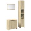 vidaXL 3 Piece Bathroom Furniture Set Sonoma Oak Engineered Wood