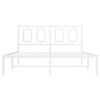 vidaXL Metal Bed Frame without Mattress with Headboard White 140x190cm