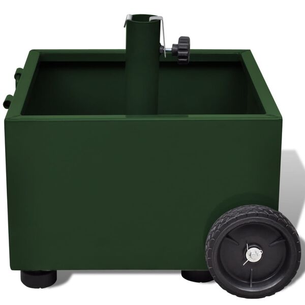 vidaXL Outdoor Umbrella Stand Plant Pot Green