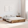 vidaXL Storage Bed Frame Old Wood 160 x 200 cm Engineered Wood