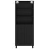 vidaXL Highboard Black Oak 69.5 x 34 x 180 cm Engineered Wood