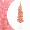 vidaXL Artificial Slim Christmas Tree with Bauble 120 cm 150 LEDs